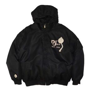 *RARE* vintage Def Jam Records puffer zip up hoodie jacket Size XL